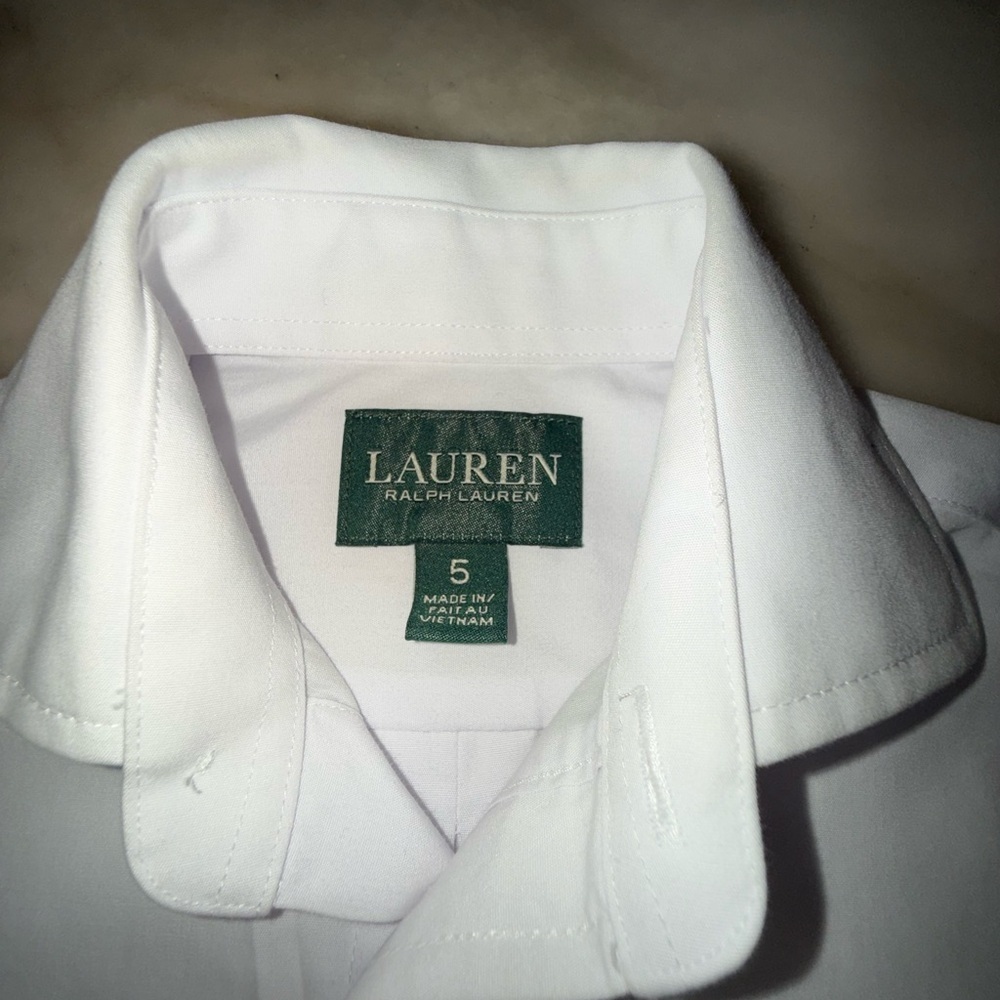 Ralph Lauren boys White Oxford Button Down Shirt Size 5 - Picture 4 of 10